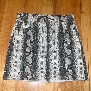 Snake Print Skirt